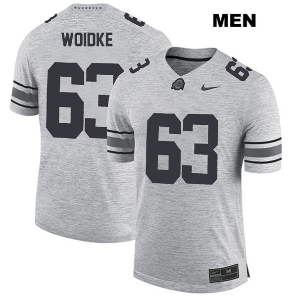 Ohio State Buckeyes Men's Kevin Woidke #63 Gray Authentic Nike College NCAA Stitched Football Jersey LO19Y70GT